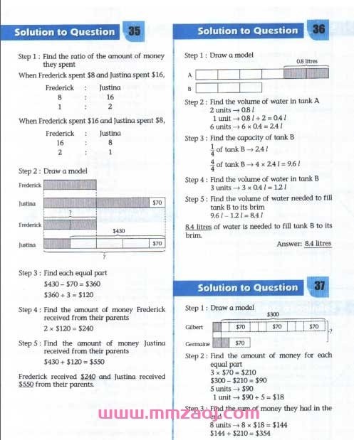 【新加坡数学】 101应用题练习册101 Challenging Math Word Problems 1-6 高清PDF下载